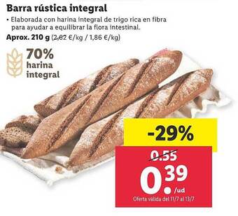 Lidl Barra Rústica Integral oferta