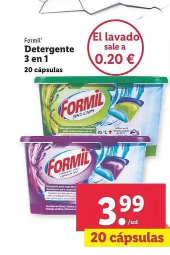 Lidl Formil Detergente 3 En 1 oferta