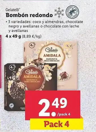 Lidl Gelatelli Bombón Redondo oferta