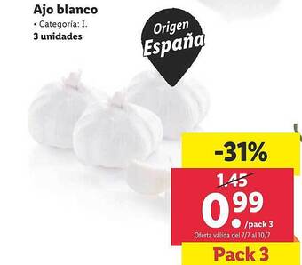 Lidl Ajo Blanco oferta