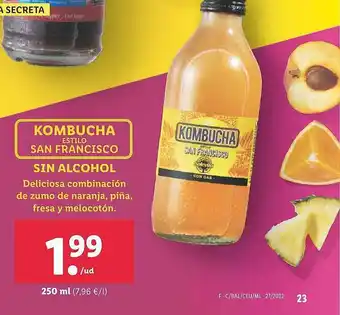 Lidl Kombucha Estilo San Francisco oferta