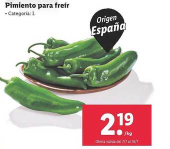 Lidl Pimiento Para Freír oferta