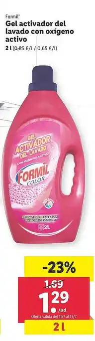 Lidl Formil Gel Activador Del Lavado Con Oxigeno Activo oferta
