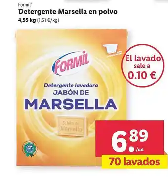 Lidl Formil Detergente Marsella En Polvo oferta