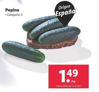 Lidl Pepino oferta