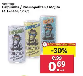 Lidl Monkeyhead Caipirinha, Cosmopolitan O Mojito oferta