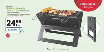 Lidl Grillmeister Barbacoa Plegable oferta