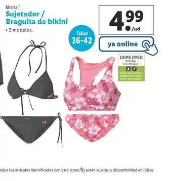Lidl Mistral Sujetador O Braguita De Bikini oferta