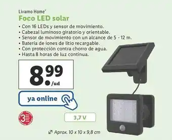 Lidl Livarno Home Foco Led Solar oferta