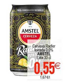 Plenus Supermercados Cervexa Radler Torrada 0.0% Amstel oferta