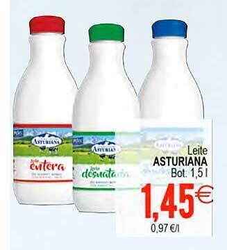 Plenus Supermercados Leite Asturiana oferta
