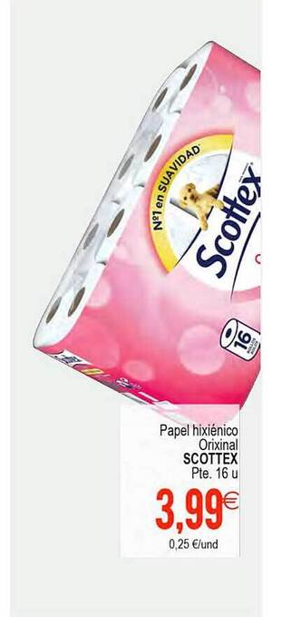 Plenus Supermercados Papel Hixiénico Orixinal Scottex oferta