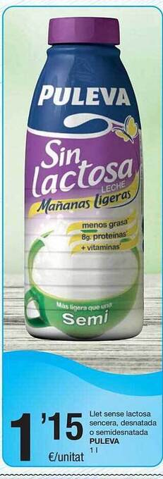 SPAR Llet Sense Lactosa Sencera Desnatada O Semidesnatada Puleva oferta