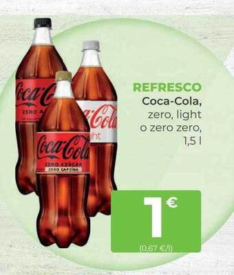 SPAR Gran Canaria Refresco Coca-cola, Zero, Light O Zero Zero oferta