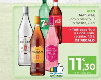 SPAR Gran Canaria Ron Arehucas, Oro O Blanco O Fresier oferta