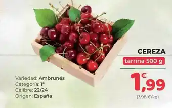 SPAR Gran Canaria Cereza oferta