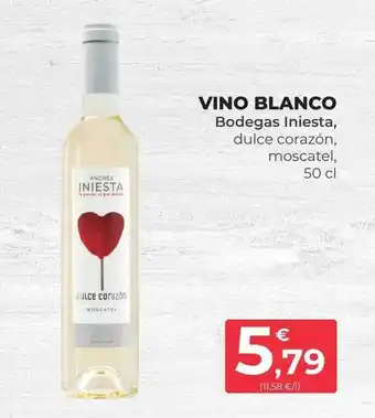 SPAR Gran Canaria Vino Blanco Bodegas Iniesta Dulce Corazón, Moscatel oferta