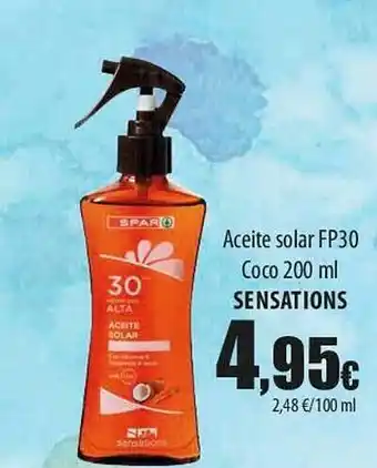 SPAR Lanzarote Aceite Solar Fp30 Coco Sensations oferta