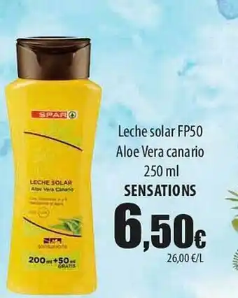SPAR Lanzarote Leche Solar Fp50 Aloe Vera Canario Sensations oferta