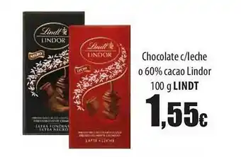 SPAR Lanzarote Chocolate C Leche O 60% Cacao Lindor Lindt oferta