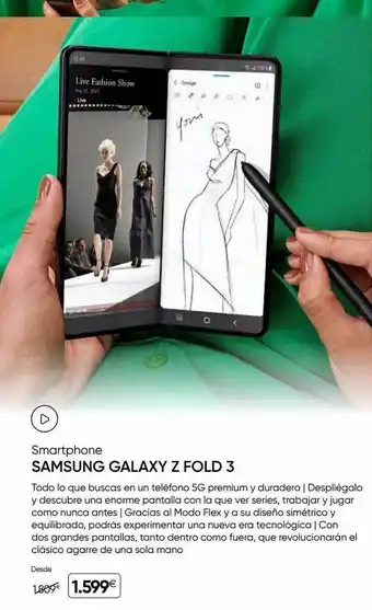 Fnac Samsung Galaxy Z Fold 3 oferta