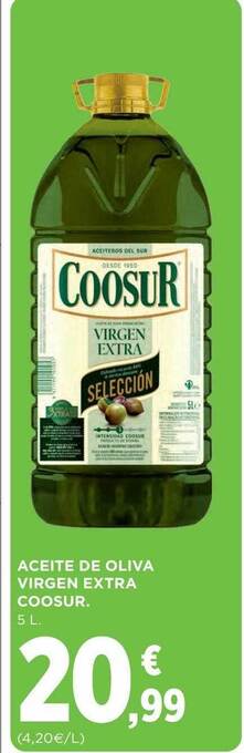 Hipercor Aceite De Oliva Virgen Extra Coosur oferta
