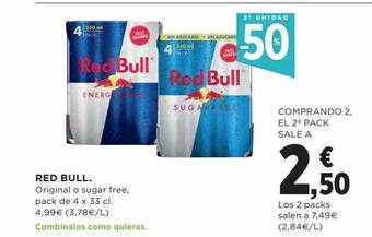 Hipercor 2a Unidad -50% Red Bull oferta