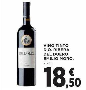 Hipercor Vino Tinto D.o. Ribera Del Duero Emilio Moro oferta