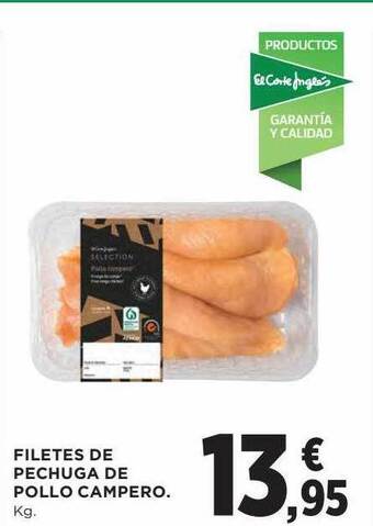 Hipercor Filetes De Pechuga De Pollo Campero oferta