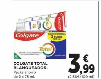 Hipercor Colgate Total Blanqueador oferta
