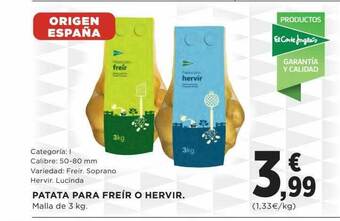 Hipercor Patata Para Freir O Hervir oferta
