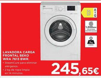 Hipercor Lavadora Carga Frontal Beko Wra 7613 Bwr oferta