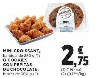 Hipercor Mini Croissant, O Cookies Con Pepitas De Chocolate oferta