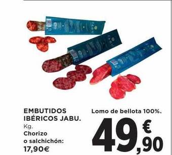 Hipercor Embutidos Ibéricos Jabu oferta