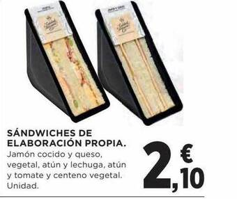 Hipercor Sándwiches De Elaboración Propia oferta