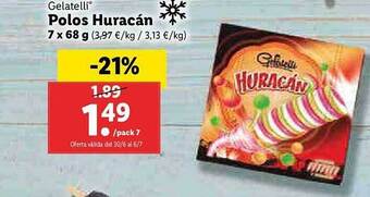 Lidl Gelatelli Polos Huracán oferta
