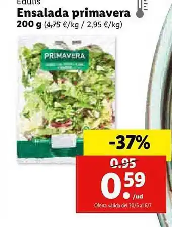Lidl Edulis Ensalada Primavera oferta