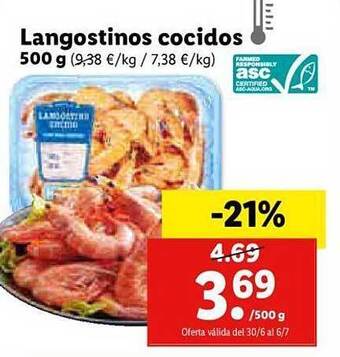 Lidl Langostinos Cocidos oferta
