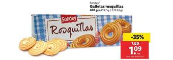 Lidl Sondey Galletas Rosquillas oferta