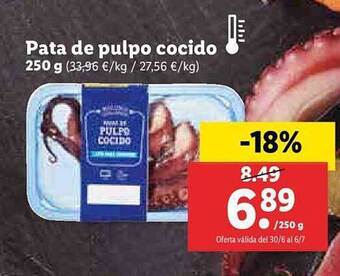 Lidl Pata De Pulpo Cocido oferta