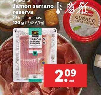 Lidl Realvalle Jamón Serrano Reserva oferta