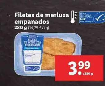 Lidl Filetes De Merluza Empanados oferta
