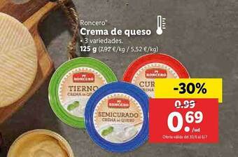 Lidl Roncero Crema De Queso oferta