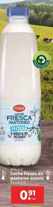 Lidl Milbona Leche Fresca De Pastoreo Entera oferta