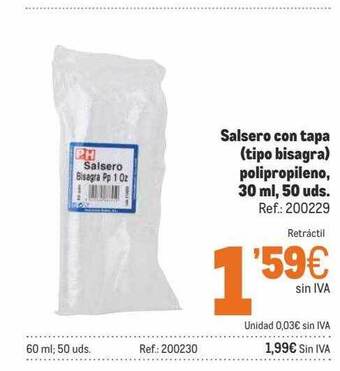 Makro Salsero Con Tapa (tipo Bisagra) Polipropileno oferta