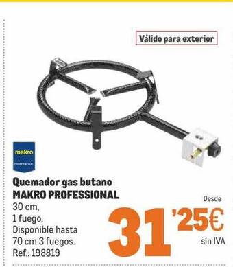 Makro Quemador Gas Butano Makro Professional oferta
