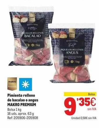 Makro Pimiento Relleno De Bacalao O Angus Makro Premium oferta