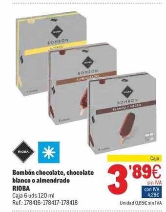 Makro Bombón Chocolate Chocolate Blanco O Almendrado Rioba oferta