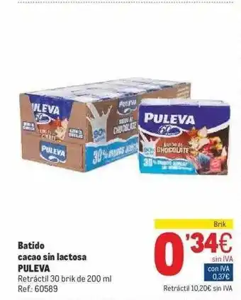 Makro Batido Cacao Sin Lactosa Puleva oferta