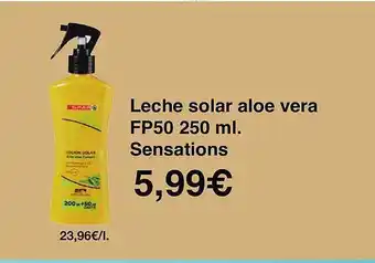 Spar La Palma Leche Solar Aloe Vera Fp50 Sensations oferta